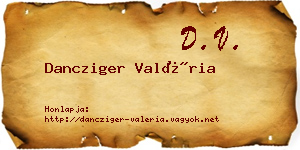 Dancziger Valéria névjegykártya